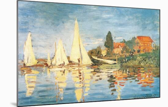 Regatta at Argenteuil-Claude Monet-Mounted Art Print