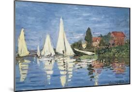Regatta at Argenteuil-Claude Monet-Mounted Art Print