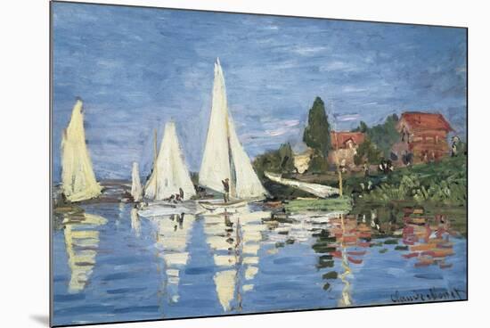 Regatta at Argenteuil-Claude Monet-Mounted Premium Giclee Print
