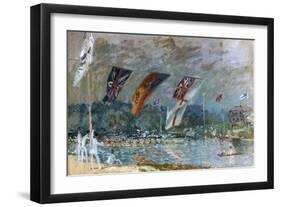 Regatta at Molesey, 1874-Alfred Sisley-Framed Giclee Print