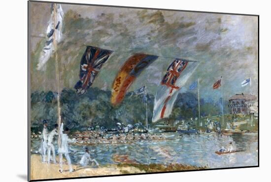 Regatta at Molesey, 1874-Alfred Sisley-Mounted Giclee Print