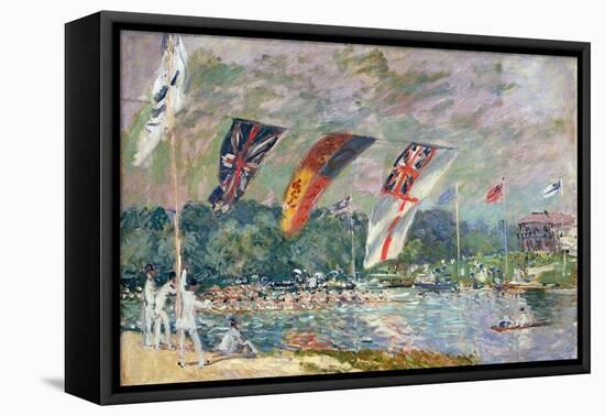 Regatta at Molesey, 1874-Alfred Sisley-Framed Stretched Canvas