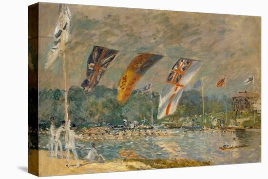 Regatta at Molesey (near Hampton Court, England), 1874. Oil on canvas 66 x 91 cm R.F. 2787.-Alfred Sisley-Stretched Canvas