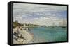 Regatta at Sainte- Adresse-Claude Monet-Framed Stretched Canvas