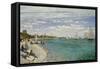 Regatta at Sainte- Adresse-Claude Monet-Framed Stretched Canvas