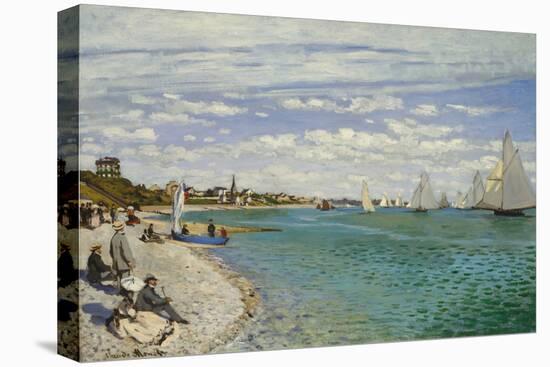 Regatta at Sainte- Adresse-Claude Monet-Stretched Canvas