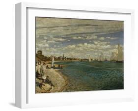 Regatta at Sainte-Adresse-Claude Monet-Framed Giclee Print