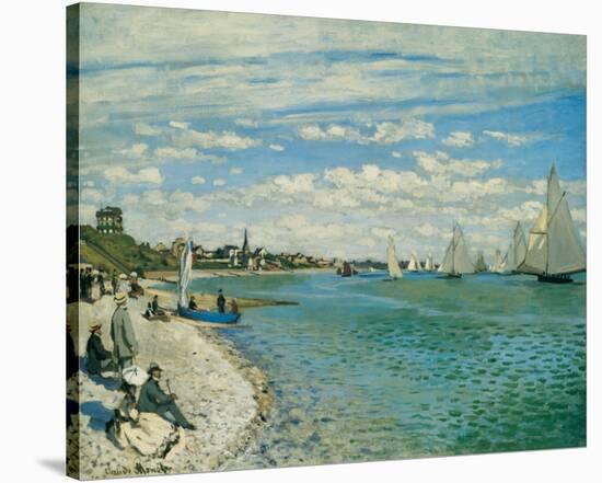 Regatta at Ste-Adresse-Claude Monet-Stretched Canvas