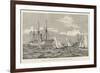 Regatta at Zanzibar, Sailing Pinnace Race, Rounding HMS Brisk-null-Framed Giclee Print