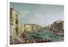 Regatta Auf Dem Canale Grande Vor Dem Palais Ca'Foscari-Canaletto-Framed Giclee Print