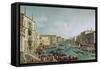 Regatta Auf Dem Canale Grande Vor Dem Palais Ca'Foscari-Canaletto-Framed Stretched Canvas