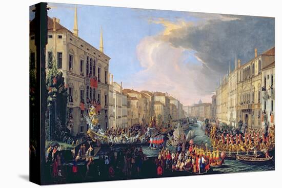 Regatta Held in Honour of Frederick VI of Denmark 1709-Luca Carlevaris-Stretched Canvas