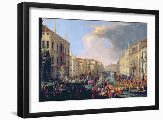 Regatta Held in Honour of Frederick VI of Denmark 1709-Luca Carlevaris-Framed Giclee Print