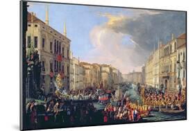 Regatta Held in Honour of Frederick VI of Denmark 1709-Luca Carlevaris-Mounted Giclee Print