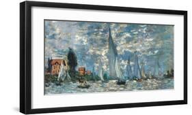 Regatta in Argenteuil-Claude Monet-Framed Premium Giclee Print