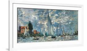 Regatta in Argenteuil-Claude Monet-Framed Premium Giclee Print