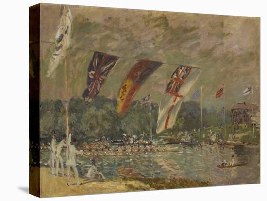Regatta in Molesey Bei Hampton Court, 1874-Alfred Sisley-Stretched Canvas