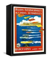 Regatta Internacionales De Canoas Promotion-Lantern Press-Framed Stretched Canvas