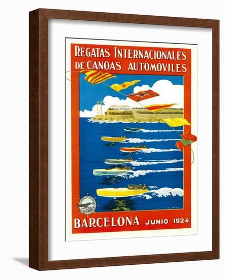 Regatta Internacionales De Canoas Promotion-Lantern Press-Framed Art Print