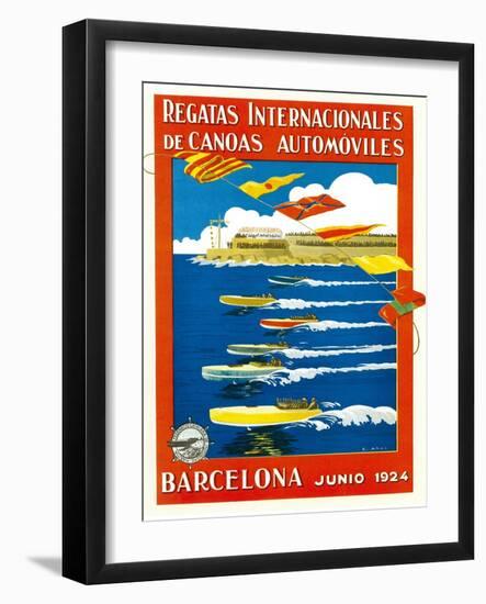 Regatta Internacionales De Canoas Promotion-Lantern Press-Framed Art Print