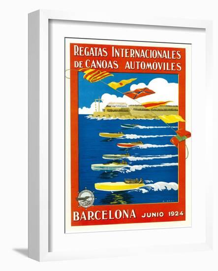 Regatta Internacionales De Canoas Promotion-Lantern Press-Framed Art Print