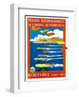 Regatta Internacionales De Canoas Promotion-Lantern Press-Framed Art Print