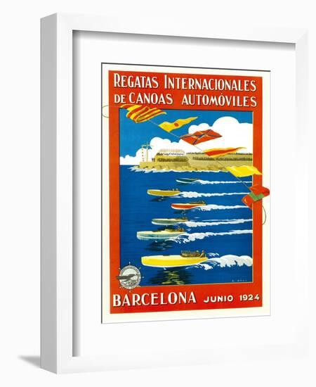 Regatta Internacionales De Canoas Promotion-Lantern Press-Framed Art Print