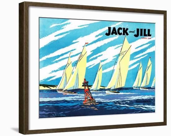 Regatta - Jack and Jill, August 1949-Wilmer Wickham-Framed Giclee Print