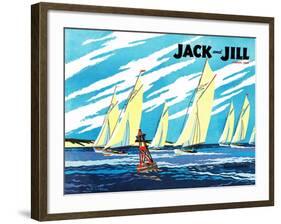 Regatta - Jack and Jill, August 1949-Wilmer Wickham-Framed Giclee Print