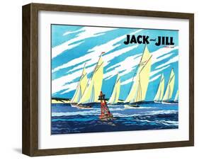 Regatta - Jack and Jill, August 1949-Wilmer Wickham-Framed Giclee Print