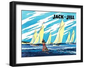 Regatta - Jack and Jill, August 1949-Wilmer Wickham-Framed Giclee Print