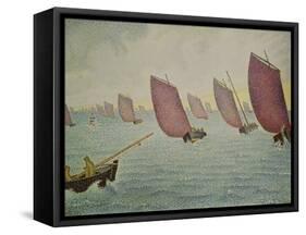 Regatta Near Concarneau, 1891-Paul Signac-Framed Stretched Canvas