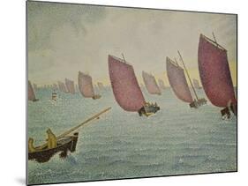 Regatta Near Concarneau, 1891-Paul Signac-Mounted Giclee Print