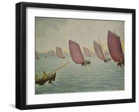 Regatta Near Concarneau, 1891-Paul Signac-Framed Giclee Print