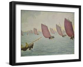 Regatta near Concarneau. 1891-Paul Signac-Framed Giclee Print