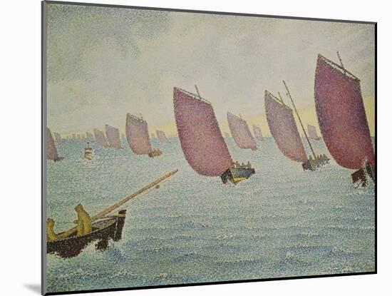 Regatta near Concarneau. 1891-Paul Signac-Mounted Giclee Print