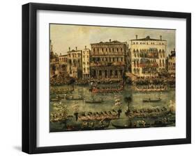 Regatta on Grand Canal Near Rialto in Venice-Francesco Guardi-Framed Giclee Print