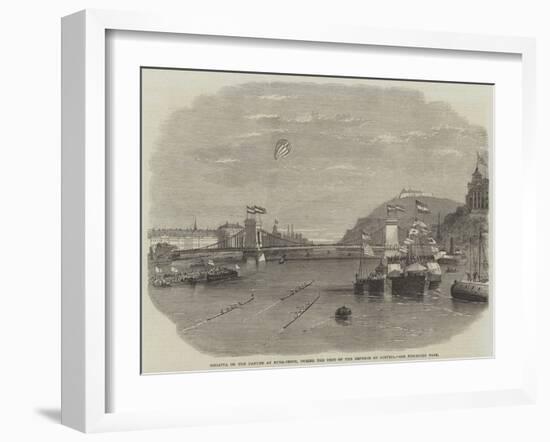 Regatta on the Danube at Buda-Pesth, During the Visit of the Emperor of Austria-null-Framed Giclee Print