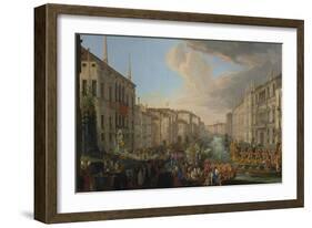 Regatta on the Grand Canal in Honor of Frederick IV, King of Denmark, 1711-Luca Carlevaris-Framed Giclee Print