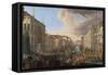 Regatta on the Grand Canal in Honor of Frederick IV, King of Denmark-Luca Carlevarijs-Framed Stretched Canvas