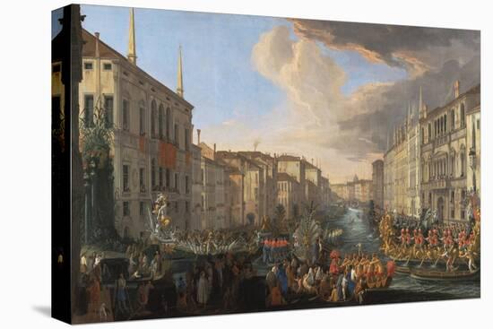 Regatta on the Grand Canal in Honor of Frederick IV, King of Denmark-Luca Carlevarijs-Stretched Canvas