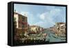 Regatta on the Grand Canal-Canaletto-Framed Stretched Canvas