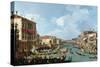 Regatta on the Grand Canal-Canaletto-Stretched Canvas