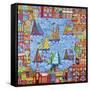 Regatta Town-Debra Denise Purcell-Framed Stretched Canvas