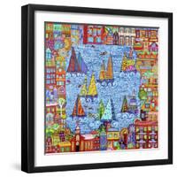 Regatta Town-Debra Denise Purcell-Framed Giclee Print