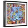 Regatta Town-Debra Denise Purcell-Framed Giclee Print