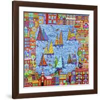 Regatta Town-Debra Denise Purcell-Framed Giclee Print