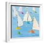 Regatta V-Phyllis Adams-Framed Art Print