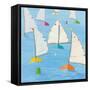 Regatta V-Phyllis Adams-Framed Stretched Canvas