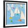 Regatta V-Phyllis Adams-Framed Art Print